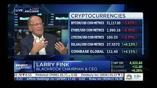 BlackRock CEO Larry Fink says lots of global investors are asking them about #Bitcoin