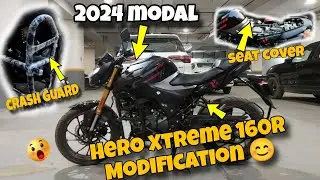 Hero Xtreme 160r 4v modified | Xtreme 2024 modal modification | Crash guard ☺️