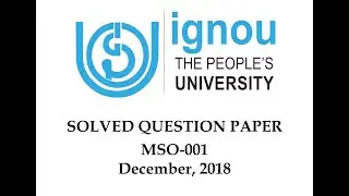 MSO-001 Solved Question Paper | December 2018 | IGNOU