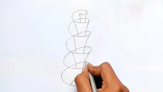 How to Draw 3D Spiral Shape Step by Step | Easy Optical Illusion Drawing Tutorial | Debanjan Arts
