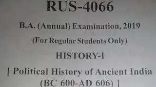 BA 1st year History 1st paper CCS University Meerut 2019#bapaper#bahistory1styearpaper#ccsupaper