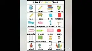 school vocabulary chart