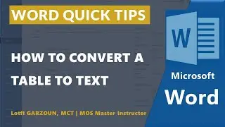 How to convert a table to text