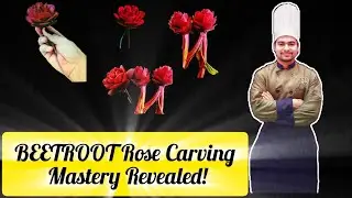 BEETROOT Rose Carving Mastery Revealed! #viralvideo #art #vegetablecarving #beetroot #video #fyp