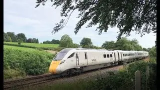 (HD) Hitachi IEP Class 800 001 Test Run To Plymouth Passing Whiteball. W/Horn 17.07.17