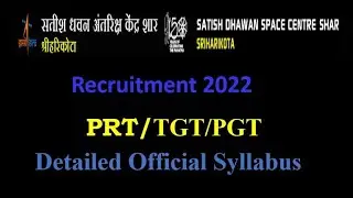 SATISH DHAWAN SPACE CENTRE SHAR (ISRO)||SYLLABUS||TGT/PGT/PRIMARY TEACHER||Teacher Recruitment 2022
