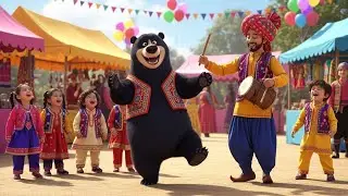 🎪 कालू मदारी आया | Kids Fun Rhyme 🎶 | Village Mela Song | Bear Dance 🐻 Kiddie Tunes TV #kidssongs