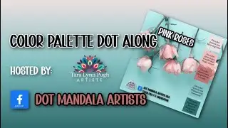 Color Palette Dot Along Pink Roses