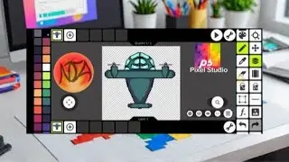 Aeronave em Pixel Art no Pixel Studio Tutorial forte