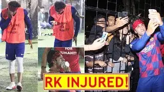 Ranbir Kapoor gets injured while playing football, still poses for selfies with fans