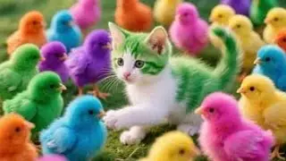 Catch Color Chicken, Cute Chicken, Duck, Rainbow Chicken, Rabbit, Cute Animals