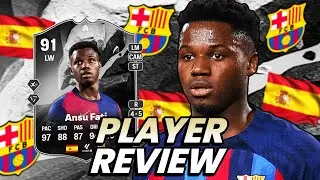 4⭐5⭐ 91 SHOWDOWN ANSU FATI SBC PLAYER REVIEW! FC 25 ULTIMATE TEAM
