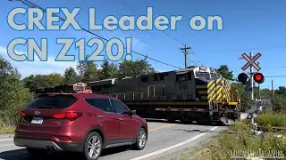 Finally Early with ex CREX Leader! CN Z120 Leaving with a Crossing Windsor Junction, NS.