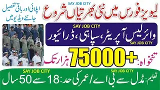 Today Levies Force Jobs 2022 - Latest Wireless Operator Jobs 2022 - Solider Jobs 2022 - Levies Jobs