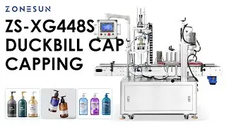 ZONESUN ZS-XG448S Servo Duckbill Pump Spray Cap Capping Machine