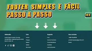 #8 Html Css Footer Simples PASSO A PASSO | Criando um SITE RESPONSIVO Com HTML CSS JAVASCRIPT