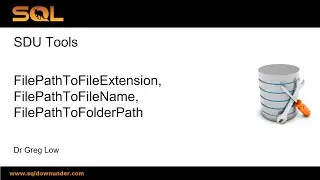 SDU Tools 148 Extract File Path Components using SQL Server T-SQL