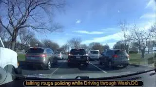 dash cam Driving through Washington DC streets
