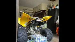 Yamaha Raptor before and after MonsterQuad Exhaust!
