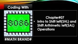 Microprocessor & Microcontroller | Chapter#7 | SHL and SAL Instruction | Assembly Language | Emu8086