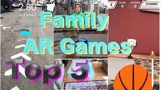 Top 5 iOS 11 Augmented Reality Family Games iOS 11, AR Dragon , AR Basketball,Mammoth mini golf, etc