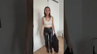 Faux leather pants styled from Day To Night!  #aritzia #styleideas #casualchic #shorts