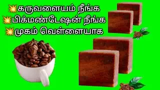 coffee soap making in tamil/ skin whittening coffee soap/ coffee soap making