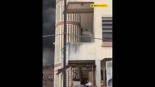 Dosunmu Market In Idumota, Lagos On Fire Due To Generator Explosion