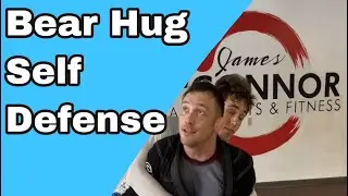 Self Defense against bear hug arms pinned.