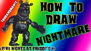 How To Draw Nightmare from Five Nights At Freddy's 4 ✎ YouCanDrawIt ツ 1080p HD FNAF