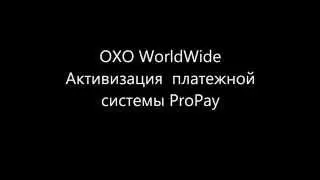 OXO WorldWide Активизация платежной системы ProPay