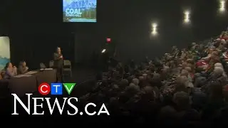 Crowd crams into Alberta town hall on coal mining