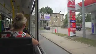 Poland, Szczecin, tram 6 ride from Gocław to Stocznia Szczecińska