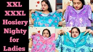 XXL & XXXL - Plus Size Hosiery Maxi/ Nighty for Ladies Online Zamindia.com | Cotton Nighty/Maxi
