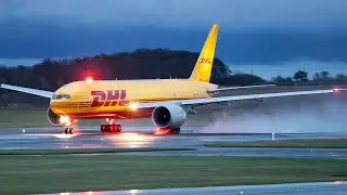 Невозможная посадка!! DHL Air Boeing 777 в аэропорту Рино