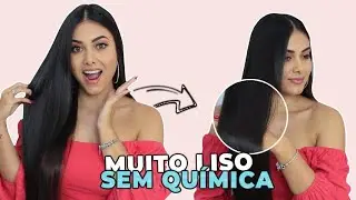 DEIXANDO O CABELO MUITO LISO SEM NENHUMA QUÍMICA