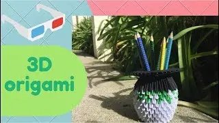 How To Make A 3D Origami Pencil Holder