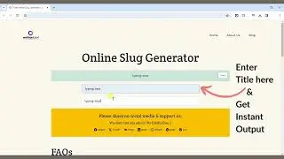 Free Online Slug Generator - Slugify text into a SEO-friendly URL