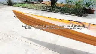 Handcrafted 17ft Wooden Kayak with Arrow Design | Unleash Elegance on the Water!