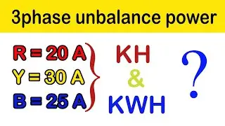 3 phase Unbalanced Electrical System power calculation / Balance load / Unbalance load