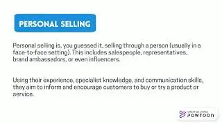 Public Relation & Personal selling