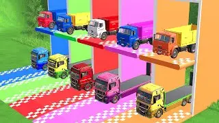 TRANSPORTING POLICE CARS, AMBULANCE, FIRE TRUCK, COLORFUL CARS WITH TRUCK -FARMING SIMULATOR 22!