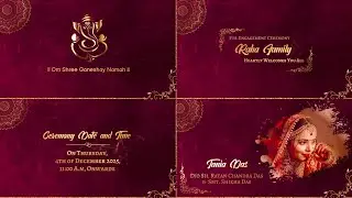 Wedding Invitation video | blank Template free download || Wedding Invitation without text template.