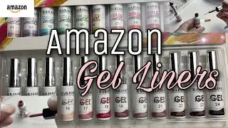 TESTING GEL LINERS FROM AMAZON | Amazon Nail Products | RARJSM NAIL ART GEL LINERS