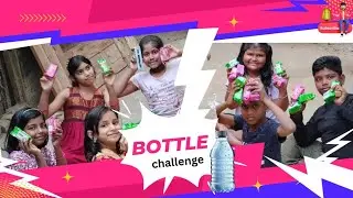 Bottle challenge with my friends//biscuit funny game #VILLGE FUN CHALLENGE #viralvideo 