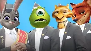 Zootopia & Monsters, Inc & Ice Age - Coffin Dance Song Astronomia (COVER)