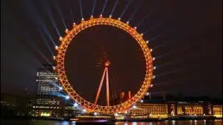 London Eye Light Rehearsal for New Year's Eve 2018/2019 (Music + Auld Lang Syne)