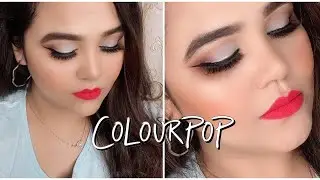 COLOUR POP RAINBOW PALETTE EYEMAKEUP  || AQUA COLOUR #MAKEUPTUTORIAL