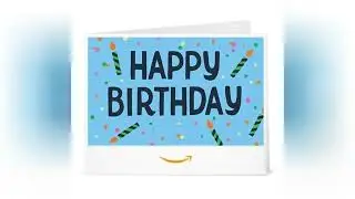 Amazon Gift Card with Birthday Candles Design - Instant Email Delivery!