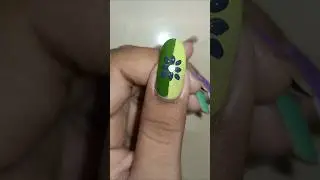 Easy nail art designs with toothpick 💚💅#shorts #nailart #youtubeshorts